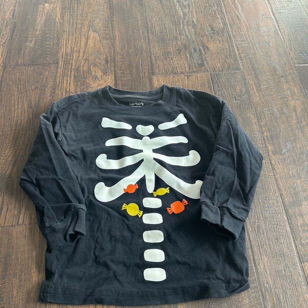 Carter's Black Skeleton Kids Shirt